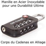TSA Anti-Theft 4-Digit Luggage Lock - Black