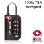TSA Anti-Theft 4-Digit Luggage Lock - Black