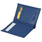 SAWSAN Leather Credit Card Holder - Cyan