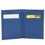 SAWSAN Leather Credit Card Holder - Cyan