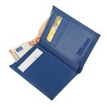 SAWSAN Leather Credit Card Holder - Cyan