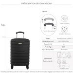 Valise Cabine Degré 30L, 4 Roues Noir