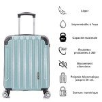RAYKONG 55cm Cabin Suitcase with Lock - Mint