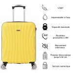 RAYKONG 20-Inch Lightweight CABIN Suitcase - Yellow