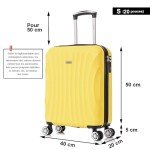 RAYKONG 20-Inch Lightweight CABIN Suitcase - Yellow