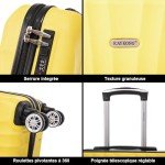 RAYKONG 20-Inch Lightweight CABIN Suitcase - Yellow