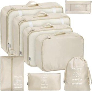 Shadcoler 8-Piece Travel Organizer Packing Cubes Set