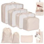 TAMOWA 9-Piece Travel Organizer Packing Cubes Set