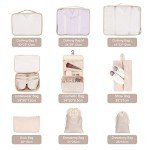 TAMOWA 9-Piece Travel Organizer Packing Cubes Set