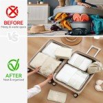 Shadcoler 8-Piece Travel Organizer Packing Cubes Set
