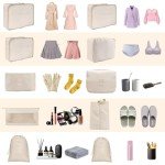 Set of 10 Travel Packing Organizers and Accessories