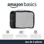 Cubes d'emballage de voyage - Lot de 4 Noir
