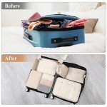 Organisateurs de Bagage Voyage Set 7 Pièces Beige