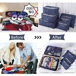 Vicloon Set of 8 Travel Organizers - Dark Blue