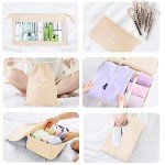 9-Piece Travel Bag Organizer Set in Beige