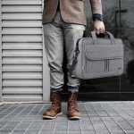 Taygeer 15.6" Water Resistant Laptop Bag, Grey