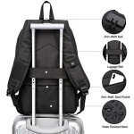WENIG Antivol Sac à Dos Imperméable 15.6" Noir