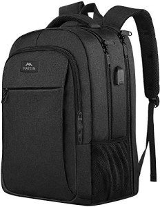 Stylish MATEIN 17.3" Travel Laptop Backpack, Black