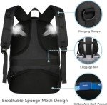 Stylish MATEIN 17.3" Travel Laptop Backpack, Black