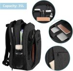 Stylish MATEIN 17.3" Travel Laptop Backpack, Black