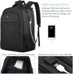 Stylish MATEIN 17.3" Travel Laptop Backpack, Black