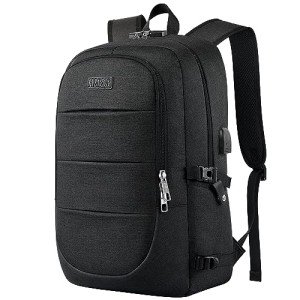 Sac à Dos Imperméable 17.3" avec USB Noir