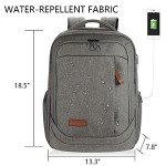 KROSER Sac à Dos Étanche 17,3" - Gris