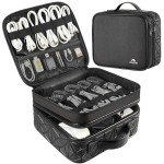 MATEIN Double Layer Travel Cable Organizer - Black