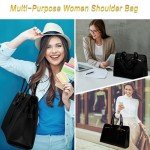 MATEIN Women's Leather Laptop Bag, Elegant 15.6