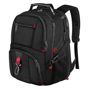 MANCRO Water-Resistant Laptop Backpack with USB Port