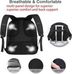 MANCRO Water-Resistant Laptop Backpack with USB Port