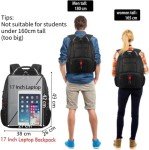 MANCRO Water-Resistant Laptop Backpack with USB Port