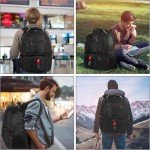 MANCRO Water-Resistant Laptop Backpack with USB Port