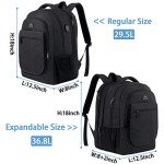 MATEIN 15.6" Expandable Laptop Backpack with USB