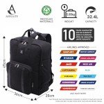Aerolite Easyjet Sac à dos écologique 45 x 36 x 20 cm maximum 32 l avec petite pochette de transport amovible Approuvé Easyjet Noir, Easyjet 45 x 36 x 20, 45x36x20 Easyjet