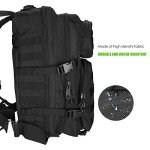 Procase Sac à Dos Randonnée 40L, Sac à Dos Militaire de Grand Volume, Sac Tactique Voyage Multifonction pour Trekking/Randonnée/Camping/Voyage/École/Pêche/Alpinisme-Noir
