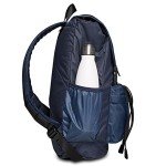 Invicta Sac à Dos, Chat Solid, Sac à Dos Écologique, Sac à Livres, pour le Bureau, Escapade, pour L'École, le Sport, avec Poches Latérales et Pochette pour Ordinateur Portable, Bleu Marine