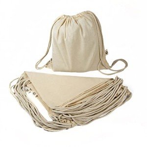 10 x Sac à Dos Coton Biologique Naturel épaisseur 100 grs. tam. 37 x 41 cm
