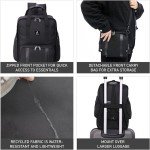 Aerolite Easyjet Sac à dos écologique 45 x 36 x 20 cm maximum 32 l avec petite pochette de transport amovible Approuvé Easyjet Noir, Easyjet 45 x 36 x 20, 45x36x20 Easyjet