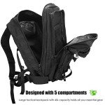 Procase Sac à Dos Randonnée 40L, Sac à Dos Militaire de Grand Volume, Sac Tactique Voyage Multifonction pour Trekking/Randonnée/Camping/Voyage/École/Pêche/Alpinisme-Noir