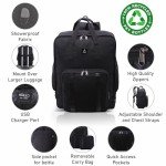 Aerolite Easyjet Sac à dos écologique 45 x 36 x 20 cm maximum 32 l avec petite pochette de transport amovible Approuvé Easyjet Noir, Easyjet 45 x 36 x 20, 45x36x20 Easyjet