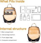 Sac à Dos Femme ORKNEY pour Ordinateur Portable de 15,6 Pouces - Sac à Dos Écologique Végane - Parfait pour le Travail, l'Université et les Voyages