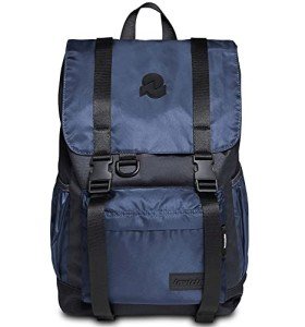 Invicta Sac à Dos, Chat Solid, Sac à Dos Écologique, Sac à Livres, pour le Bureau, Escapade, pour L'École, le Sport, avec Poches Latérales et Pochette pour Ordinateur Portable, Bleu Marine