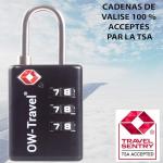 TSA Approved 3-Digit Luggage Locks - 4 Pack