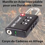 TSA Approved 3-Digit Luggage Locks - 4 Pack