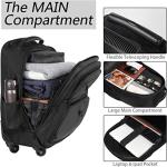 MATEIN Wheeled Travel Backpack for Laptops, Black