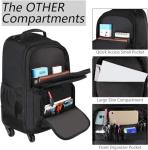 MATEIN Wheeled Travel Backpack for Laptops, Black