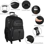 MATEIN Wheeled Travel Backpack for Laptops, Black