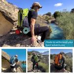 Sac à Dos Étanche 30L pour Trekking Noir