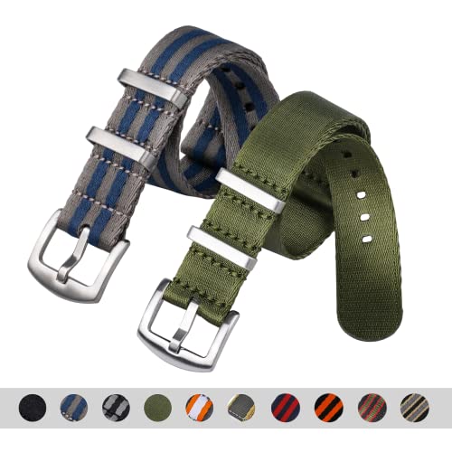Watchdives Multi-Color Nylon Watch Strap, 20/22mm